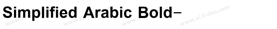 Simplified Arabic Bold字体转换
